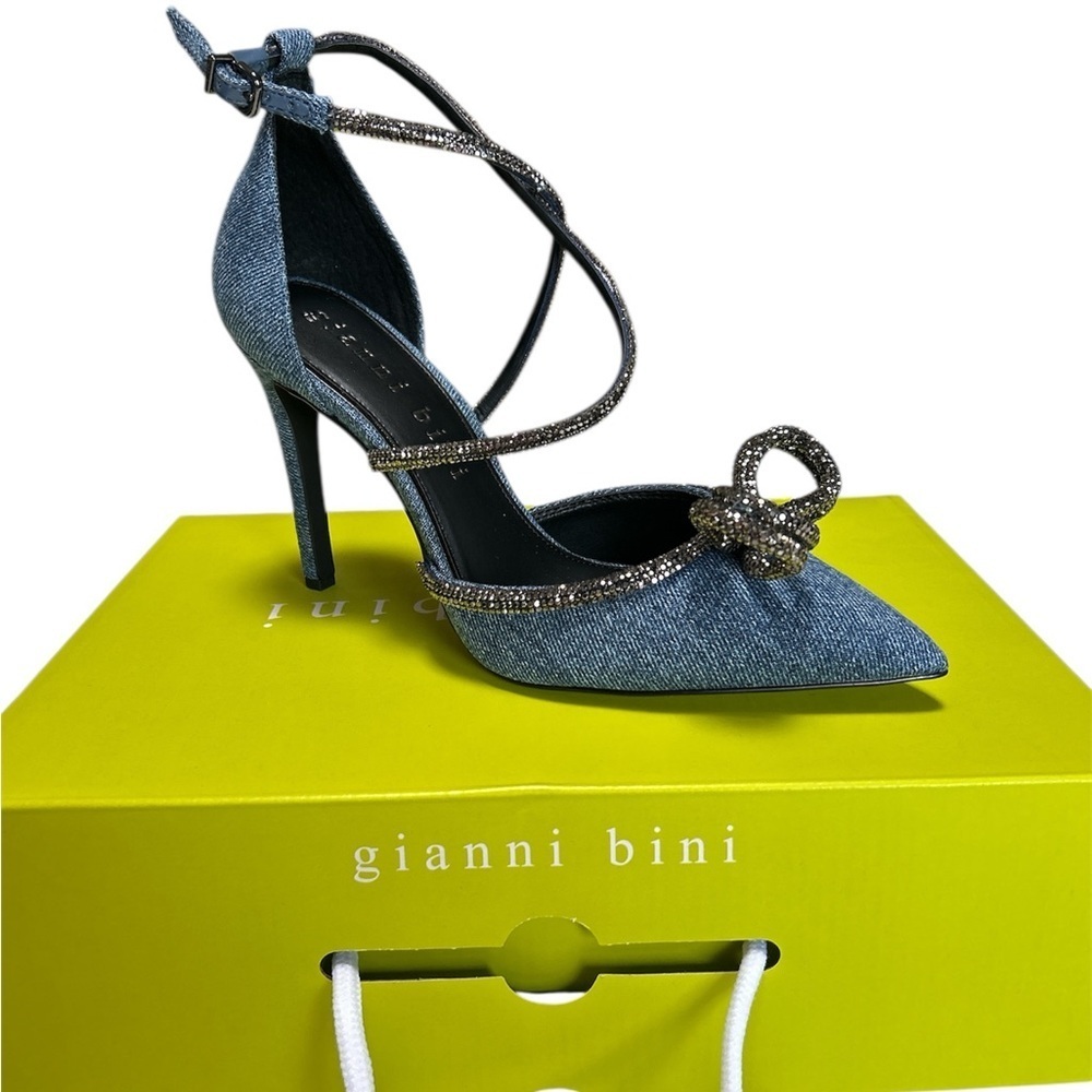 Gianni Bini Ezlynn Three Denim Heels with